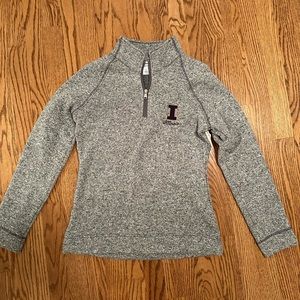 Champion gray Illinois quarter zip. Size S. Never worn